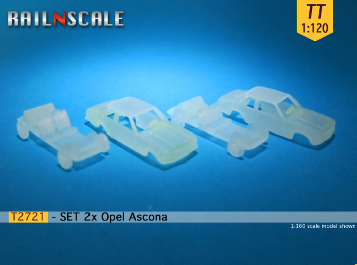 SET 2x Opel Ascona B (TT 1:120) 3d printed 