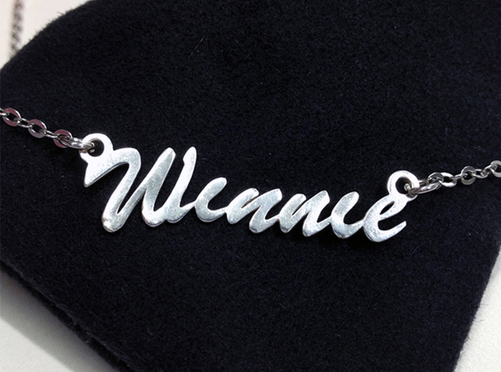 Name Necklace Pendant - Winnie 3d printed