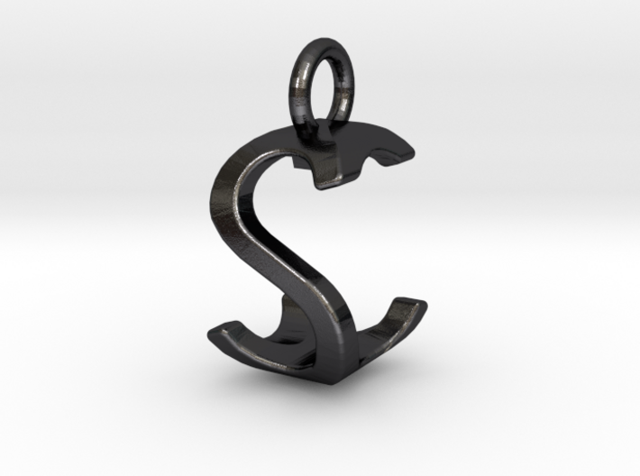 Two way letter pendant - CS SC 3d printed