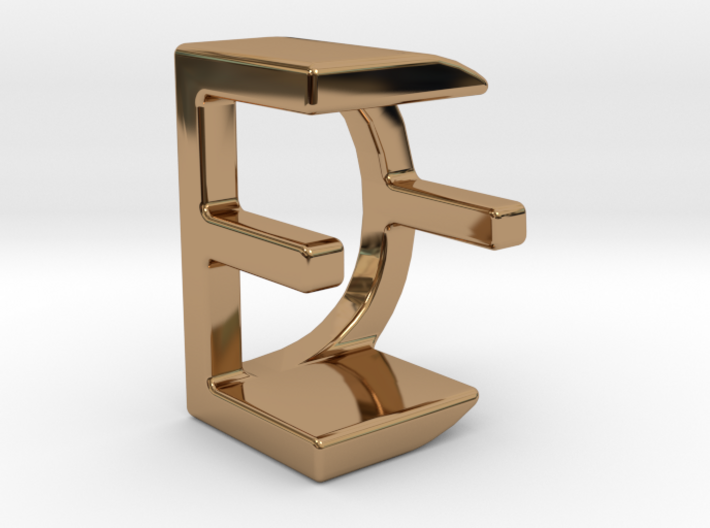 Two way letter pendant - DE ED 3d printed