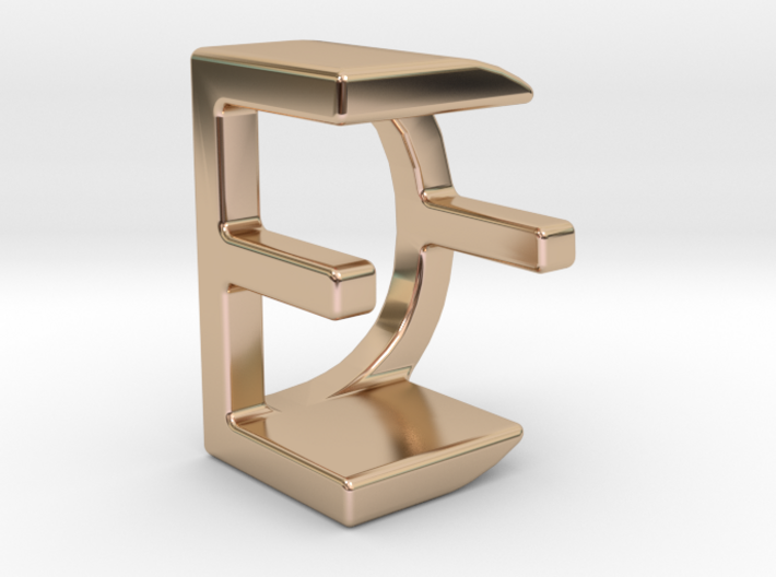 Two way letter pendant - DE ED 3d printed
