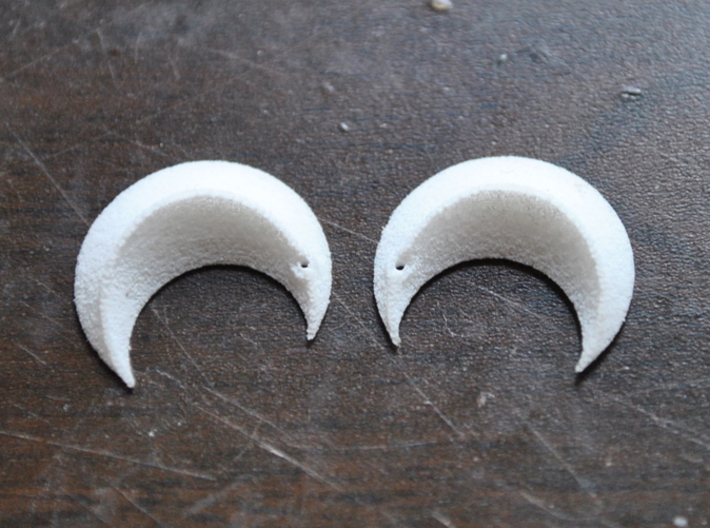 Princess' Earrings - part 2 3d printed White Strong &amp; Flexible Polished