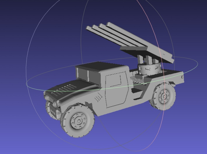 1/144 Humvee SL-AMRAAM launch position (Single Pac 3d printed