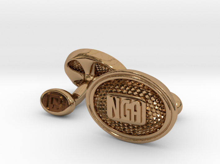 NGA Cufflinks 3d printed
