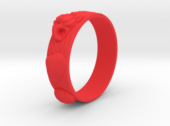 Sea Shell Ring 1 - US-Size 10 1/2 (20.20 mm) 3d printed
