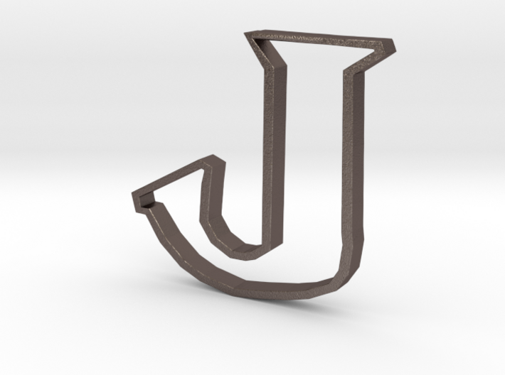 Typography Pendant J 3d printed