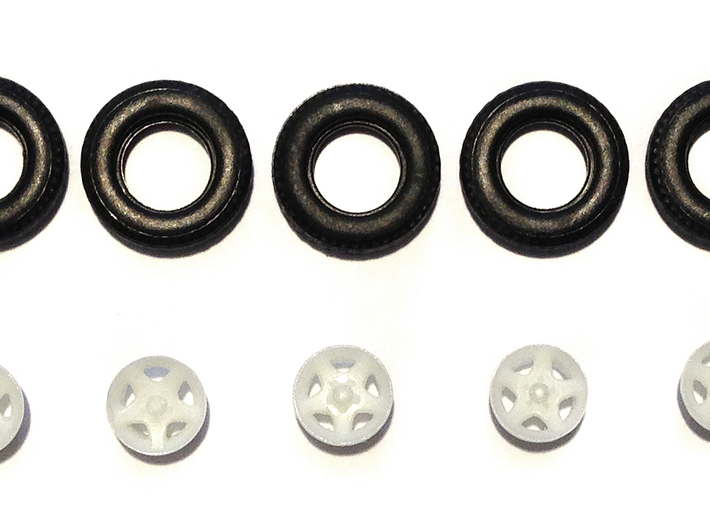 1/87 HiSpec Trailer Rims for Myco yacht trailer 3d printed Resin rims (for sale)  with herpa wheels