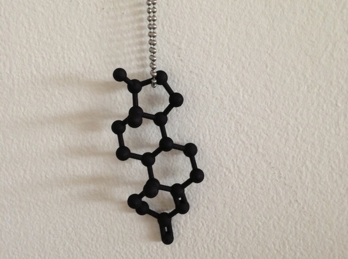 Testosterone Molecule Necklace BIG 3d printed 