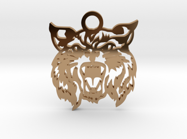 Bobcat amulet 3d printed