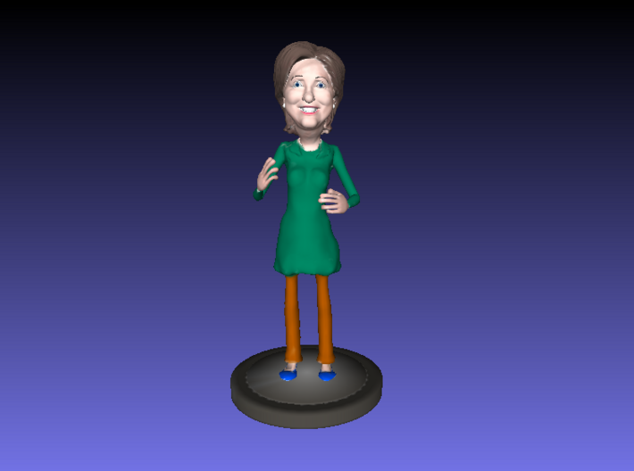 Hillary Clinton Cartoon Look  3d printed 
