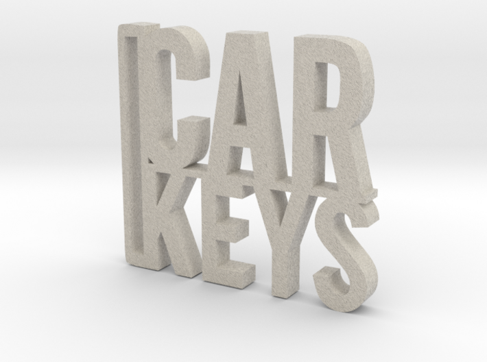 Car Keys Keychain 3d printed