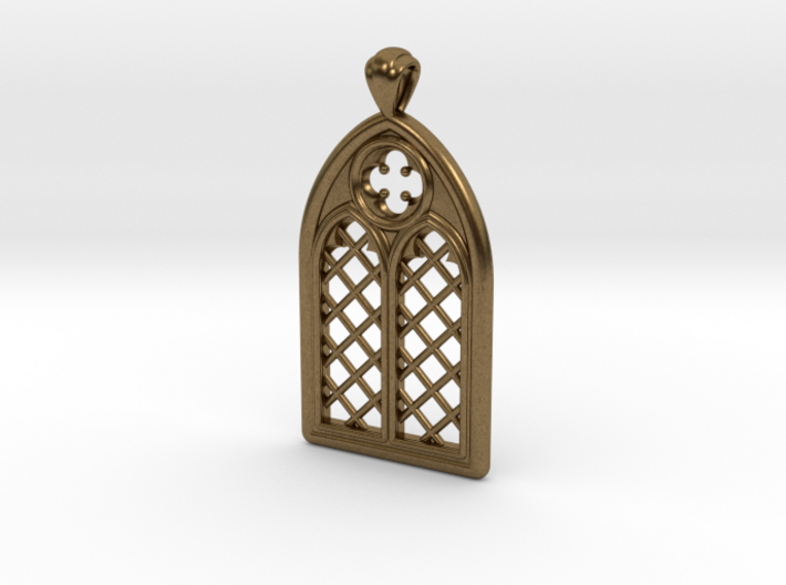 Gothic Window Pendant (L) 3d printed
