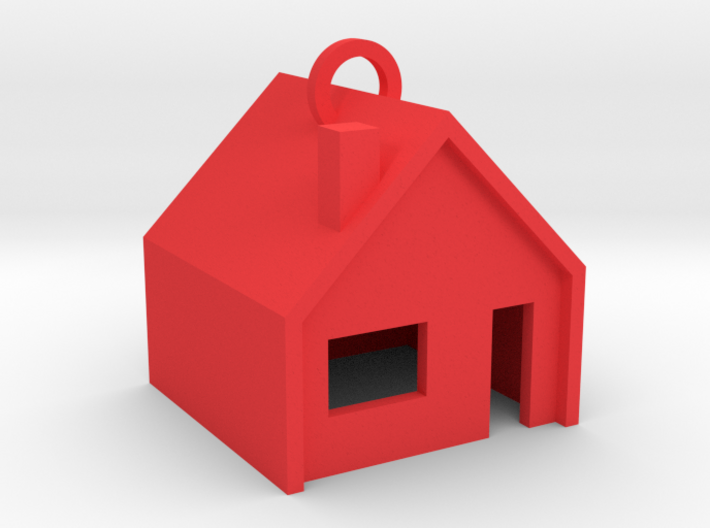 Customizable Keychain 'Little House' 3d printed