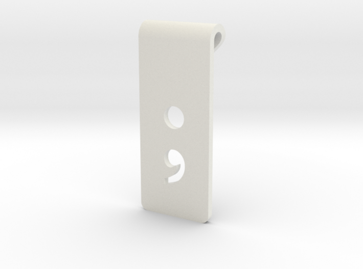 Semicolon Cut-Out Pendant 3d printed