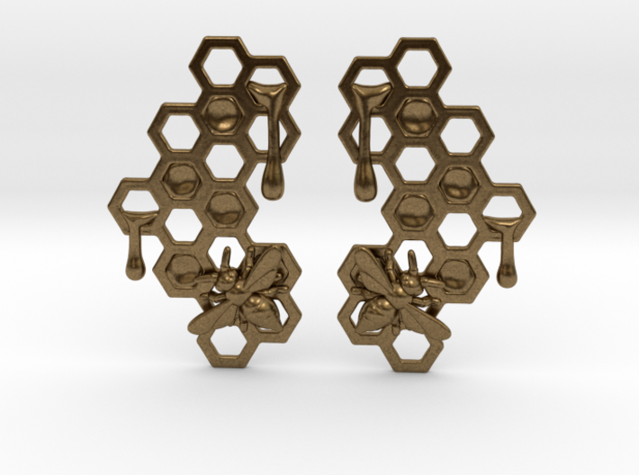 Honey Comb Earring Set 3d printed
