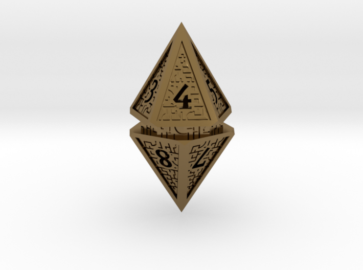 Hedron D10 Spindown Life Counter - HOLLOW DIE 3d printed 