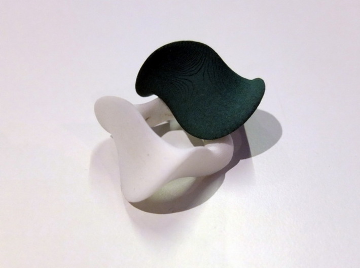 &quot;Waves&quot; Left Hand Ring 3d printed