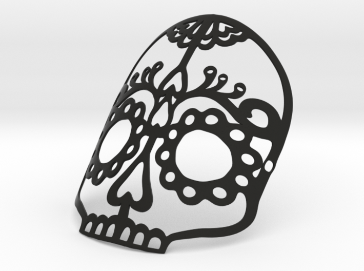Wearable Halloween or Day of the Dead Skull Mask 3d printed
