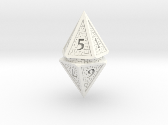 Hedron D10 Spindown Life Counter - SOLID DIE 3d printed