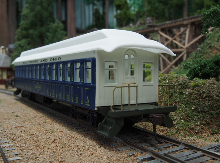 Roof for HO 1/87 MDC Roundhouse Overland pass car 3d printed 