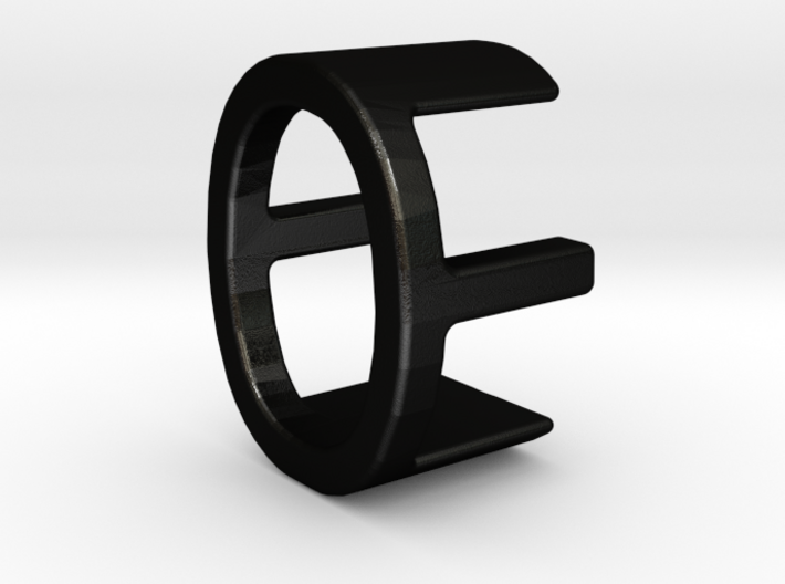 Two way letter pendant - EO OE 3d printed