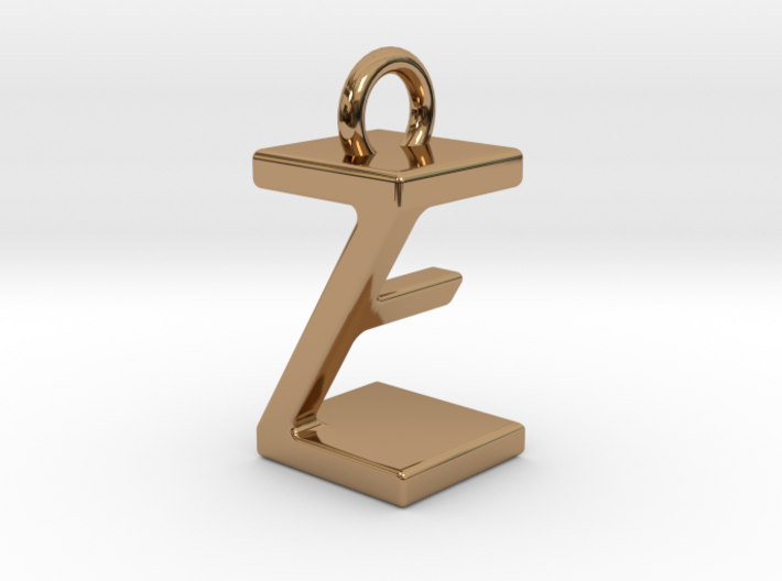 Two way letter pendant - EZ ZE 3d printed