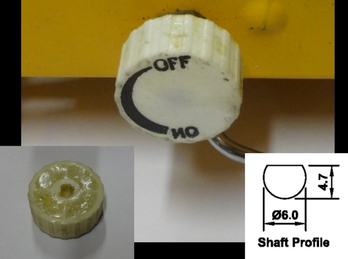 Replacement Knob for Gasmate Portable LPG Cooker 3d printed