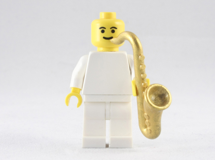 Saxophone 3d printed Painted Frosted Extreme Detail