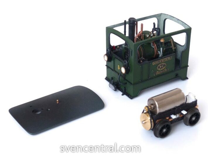 1:87 Tramway Loco no.5 Backer & Rueb 3d printed With the drive as can be ordered from www.tramworks.nl