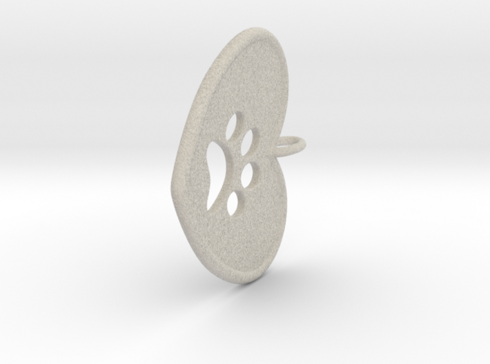 Pawprint pendant 3d printed