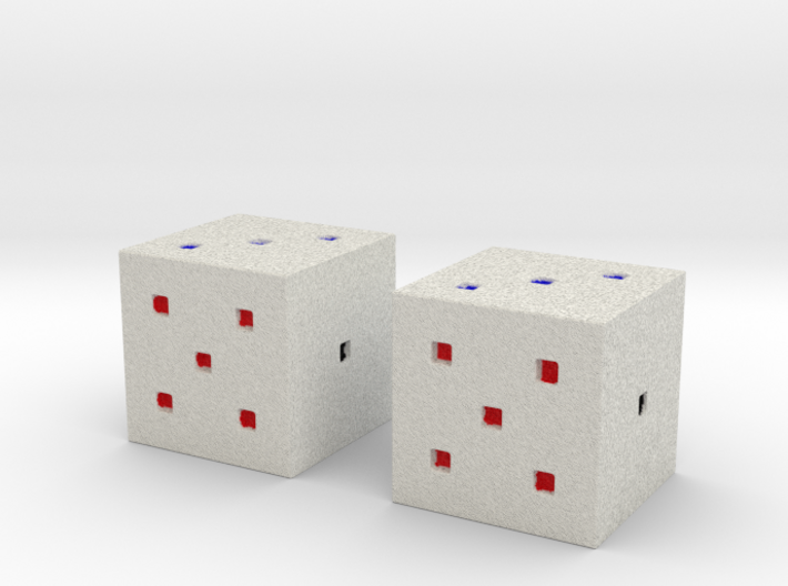 Minecraft Colored DIce 3d printed