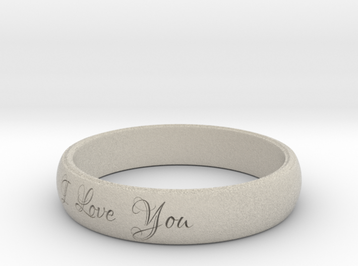 Ring Love You 3d printed