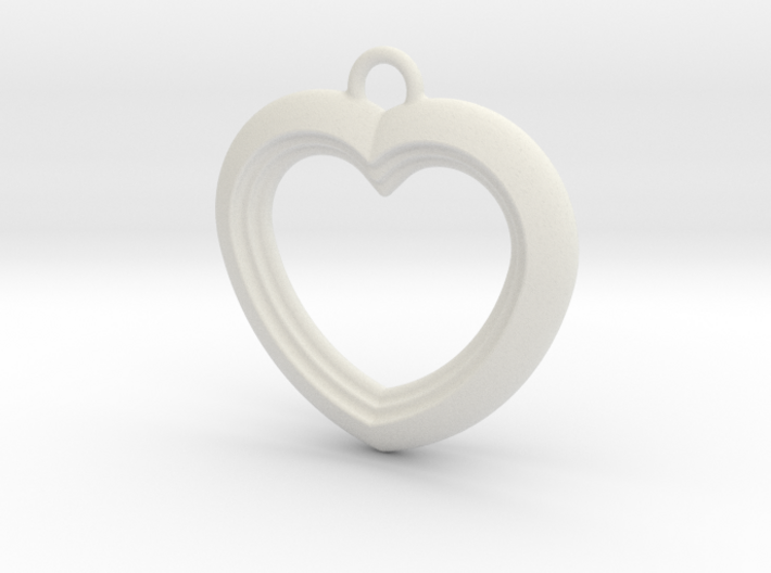 Cascading Heart Pendant 3d printed