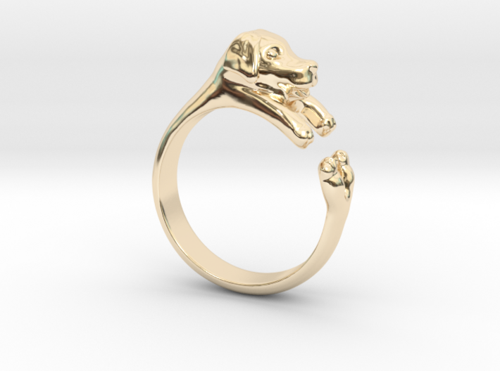 Puppy Dog Ring - (Sizes 4 to 15 available) Size 9 3d printed