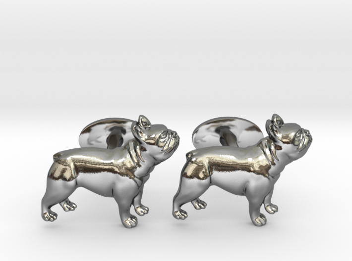 French Bulldog Cufflinks. 3d printed French Bulldog Cufflinks