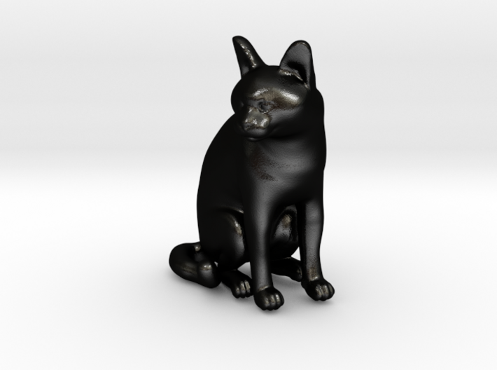 Sitting Gray Chartreux 3d printed