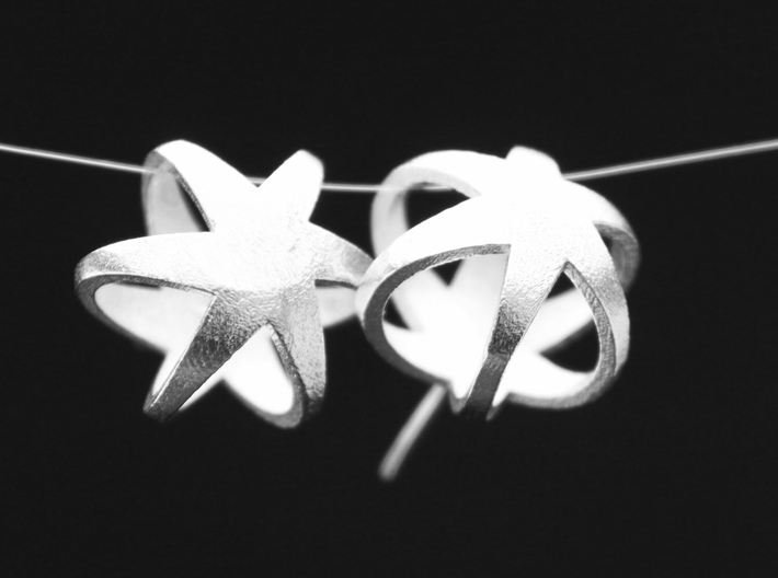 3D STAR GLITZ STUD EARRINGS 3d printed