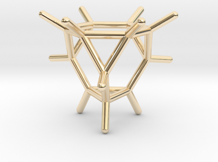 0290 Truncated Tetrahedron Molecule (C12H12) 3d printed