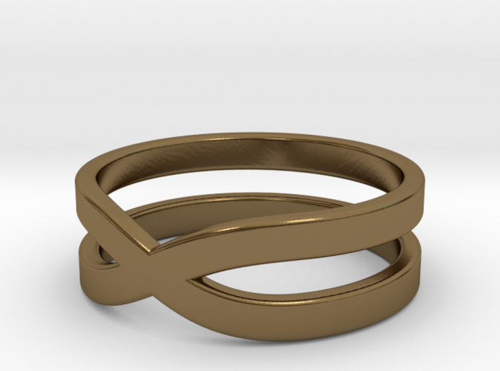 Ring &quot;Across&quot; Size 10 (19,8mm) 3d printed