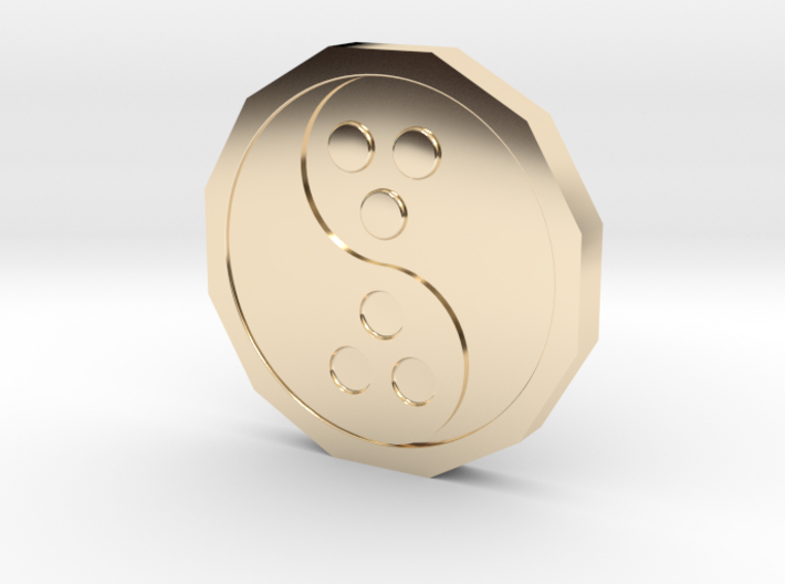 Dudeist Coin (Heads on both sides) 3d printed