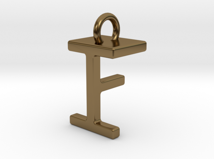 Two way letter pendant - FI IF 3d printed