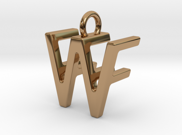 Two way letter pendant - FW WF 3d printed