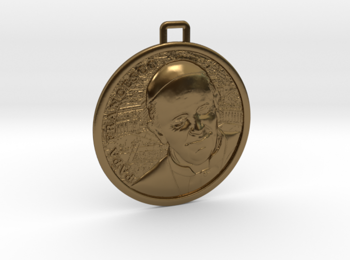 Papa Medal 3d printed