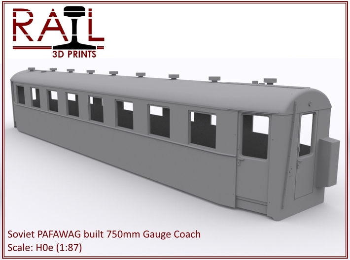H0e - PAFAWAG - 750mm Gauge Coach 3d printed