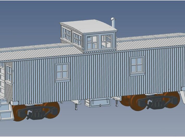 GTW Wood Underframe Caboose  HO Scale 3d printed 