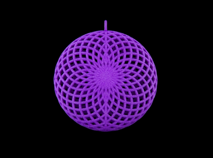 Quark Pendant - Flower Moire (1lmYyU) 3d printed
