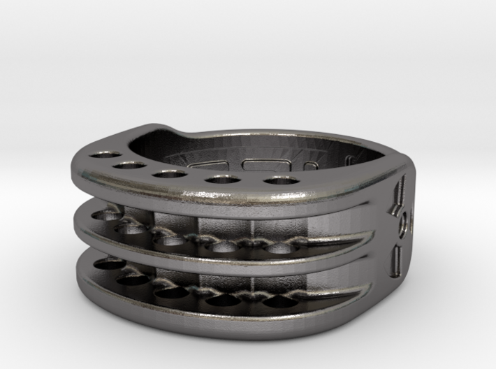 US6 Ring XI: Tritium (Stainless Steel) 3d printed