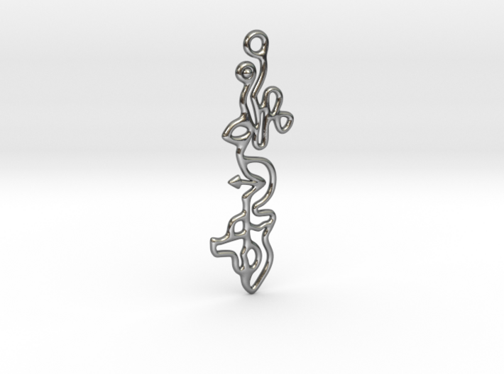 Abstract Pendant #2 (Confusion of Love) 3d printed