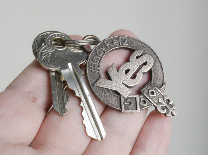 Clan Yes key fob 3d printed Lightly polished