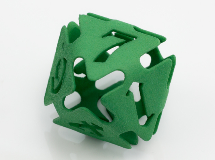 Big die 8 / d8 26 mm / dice set 3d printed d8, green